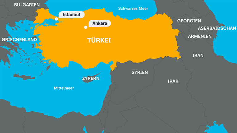 Die Türkei Karte